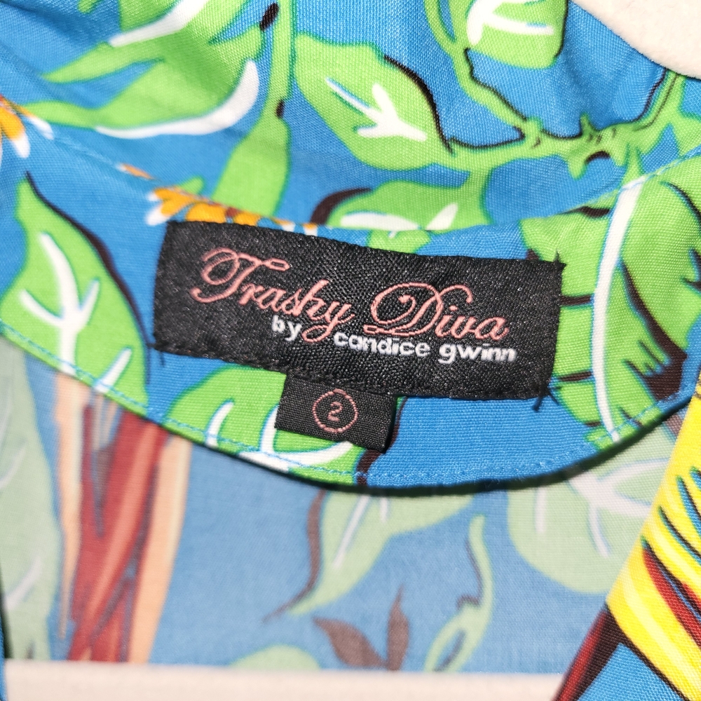 Trashy Diva Green and Orange Maxi Sundress - Picture 2 of 6